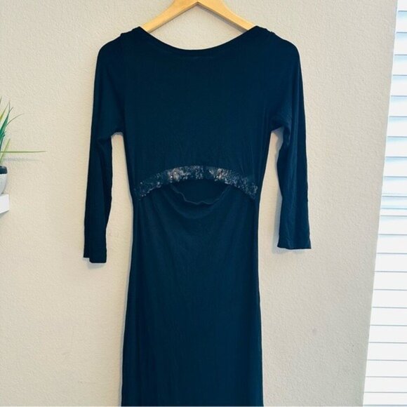 Peek-a-boo Women’s Black Dress Size Small Elegant Black Maxi Dress - Picture 4 of 12